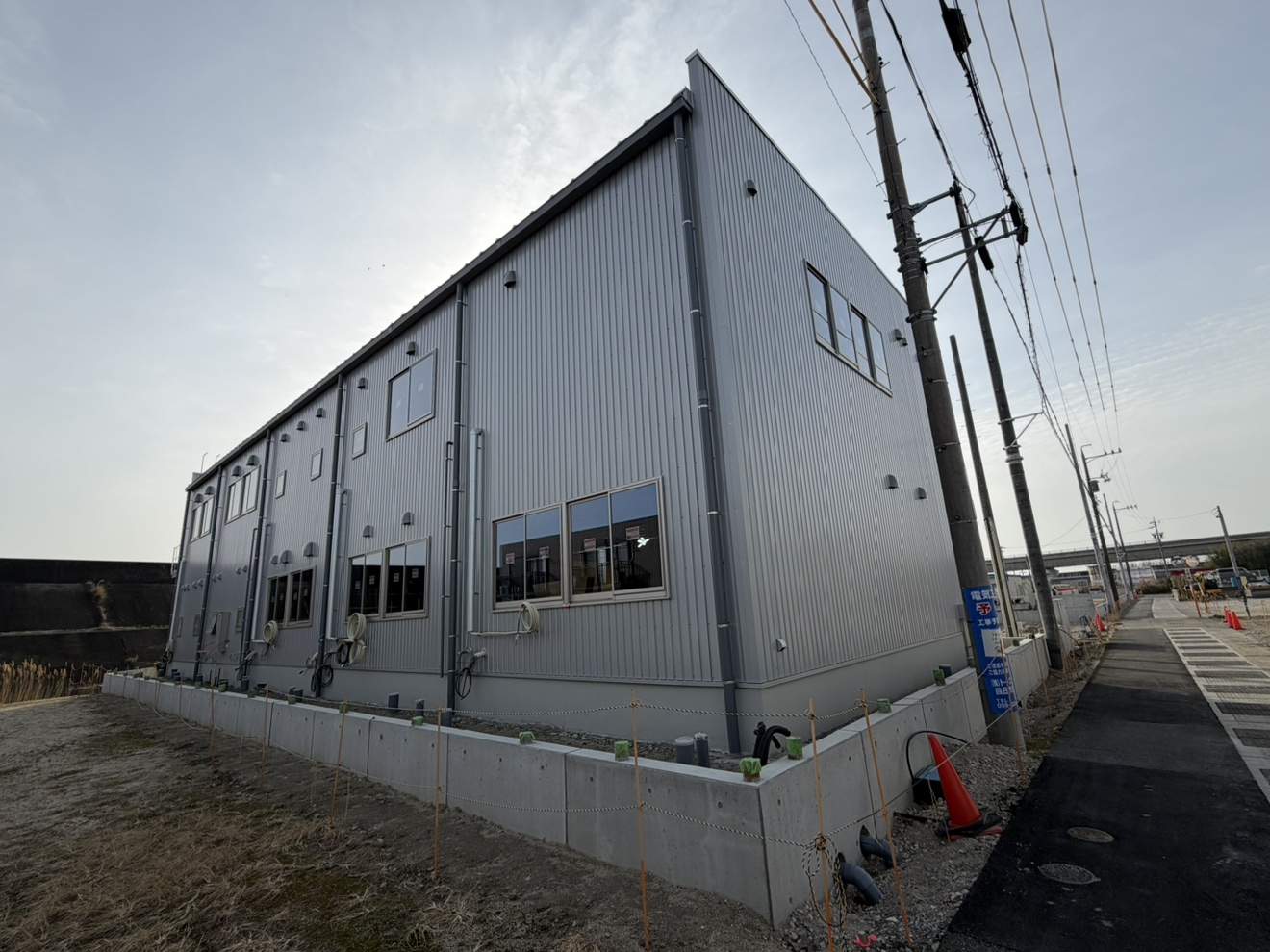 新社屋の建設工事‼完成まで約２ヶ月